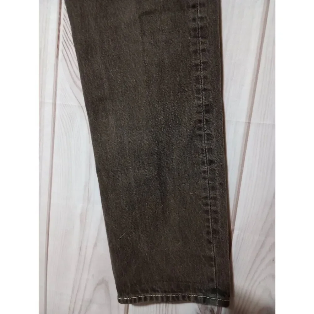 Levi's Jeans Men's 34 34 Charcoal Straight‎ Leg Button Fly